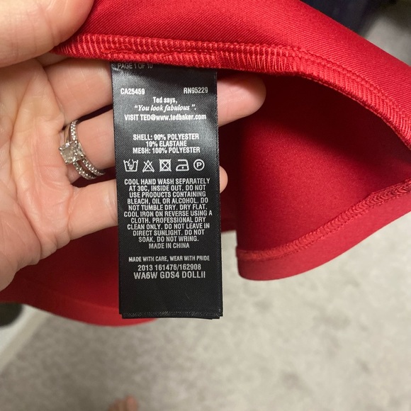 TED BAKER LONDON | Dollii Red Skater Dress - Picture 9 of 14